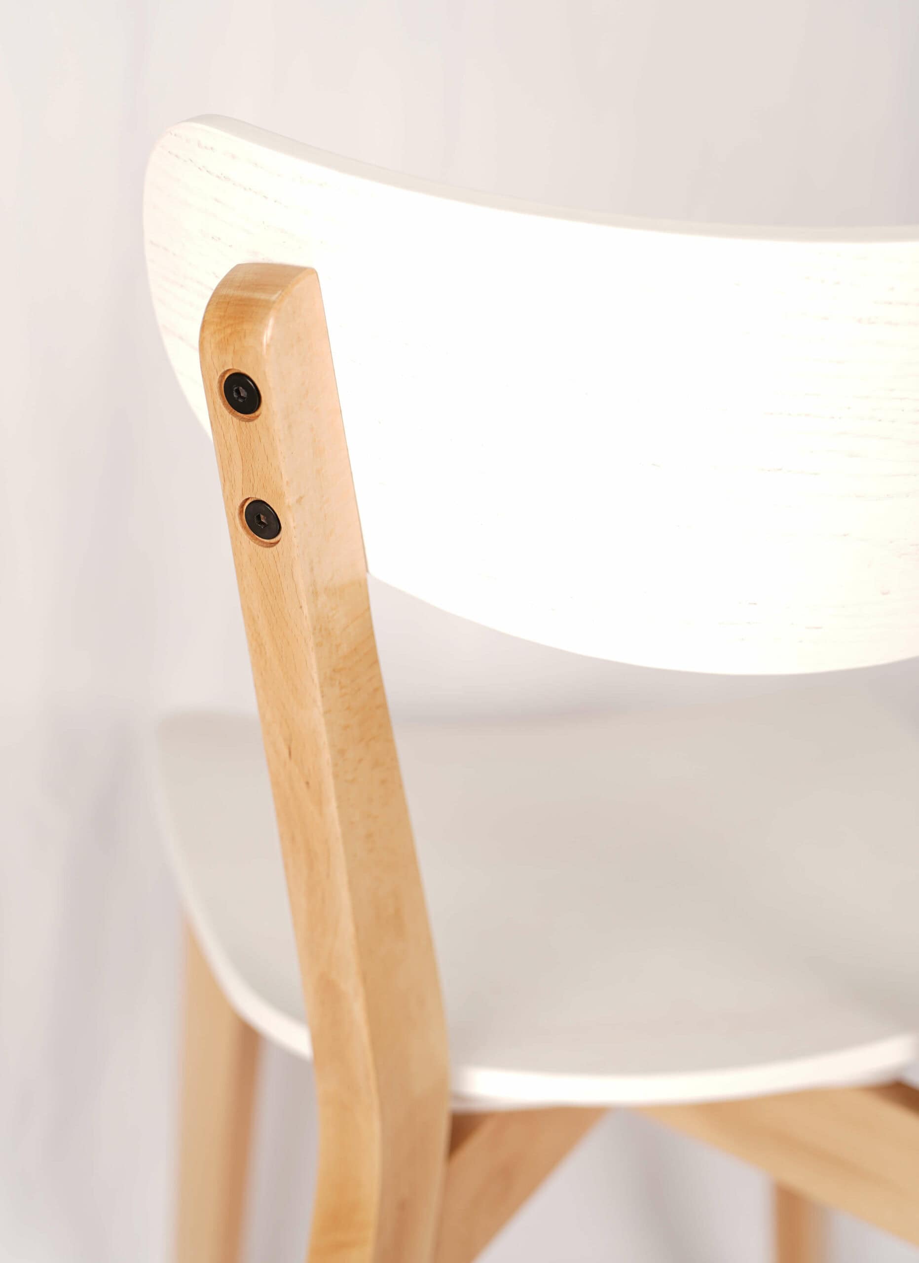 Modern Dining Chair – Beech Legs with White Oak Plywood