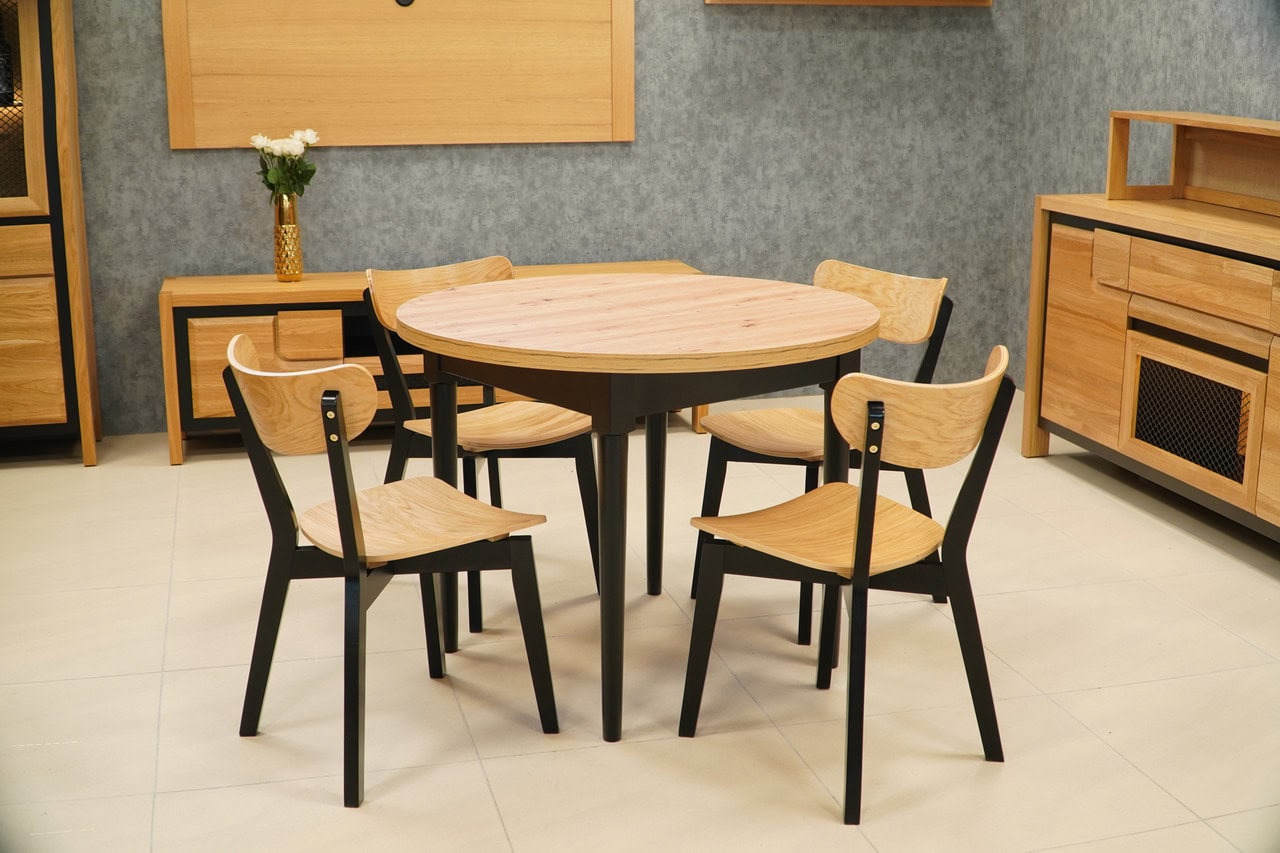 Modern Dining Chair – Beech Legs with White Oak Plywood