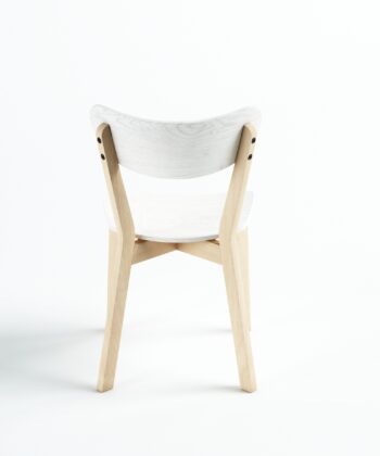 Modern Dining Chair – Beech Legs with White Oak Plywood
