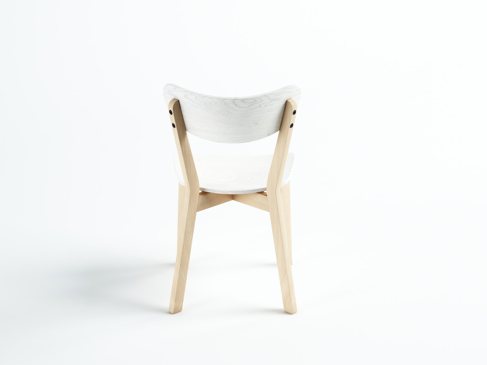 Modern Dining Chair – Beech Legs with White Oak Plywood