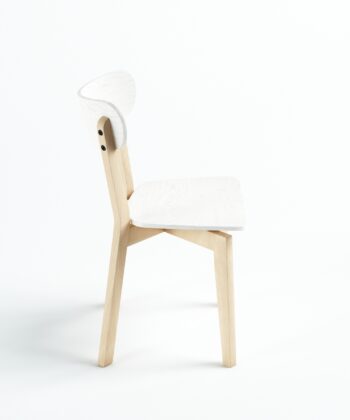 Modern Dining Chair – Beech Legs with White Oak Plywood