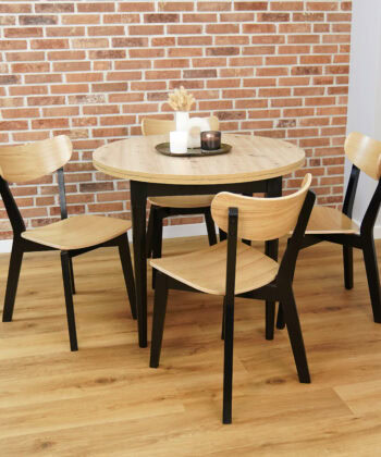 Modern Dining Chair – Beech Legs with White Oak Plywood