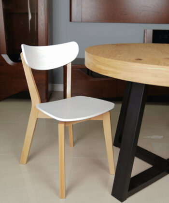 Modern Dining Chair – Beech Legs with White Oak Plywood