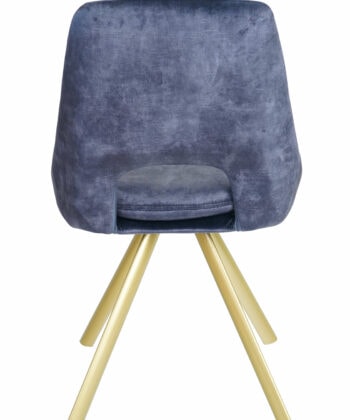 Munich Retro Stitch Chair – Black Metal Legs with Chenille Upholstery