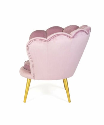 Navy Pearl Shell Lounge Chair – Glamour Velvet Muszelka Armchair