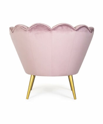 Navy Pearl Shell Lounge Chair – Glamour Velvet Muszelka Armchair