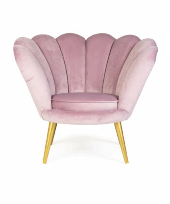 Navy Pearl Shell Lounge Chair – Glamour Velvet Muszelka Armchair
