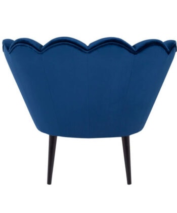 Navy Pearl Shell Lounge Chair – Glamour Velvet Muszelka Armchair