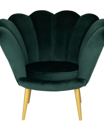 Navy Pearl Shell Lounge Chair – Glamour Velvet Muszelka Armchair