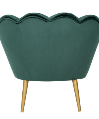 Navy Pearl Shell Lounge Chair – Glamour Velvet Muszelka Armchair