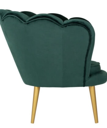 Navy Pearl Shell Lounge Chair – Glamour Velvet Muszelka Armchair
