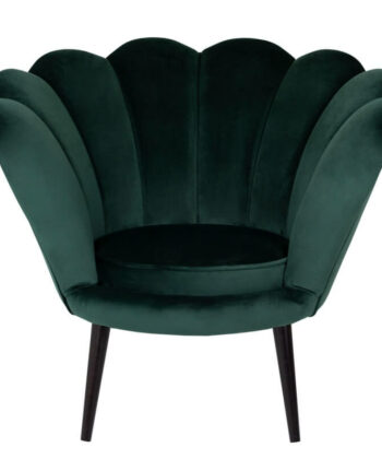 Navy Pearl Shell Lounge Chair – Glamour Velvet Muszelka Armchair