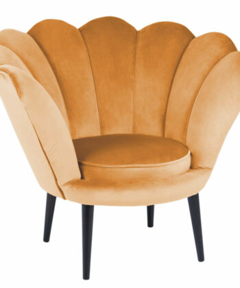 Navy Pearl Shell Lounge Chair – Glamour Velvet Muszelka Armchair