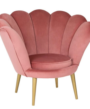 Navy Pearl Shell Lounge Chair – Glamour Velvet Muszelka Armchair