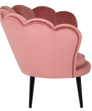 Navy Pearl Shell Lounge Chair – Glamour Velvet Muszelka Armchair