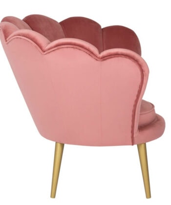 Navy Pearl Shell Lounge Chair – Glamour Velvet Muszelka Armchair