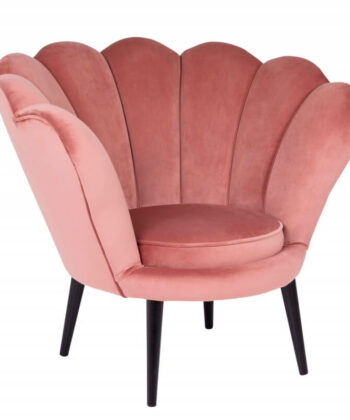 Navy Pearl Shell Lounge Chair – Glamour Velvet Muszelka Armchair