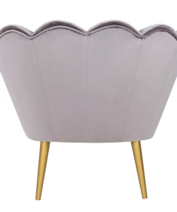 Navy Pearl Shell Lounge Chair – Glamour Velvet Muszelka Armchair