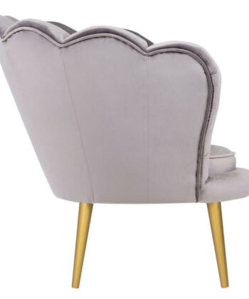 Navy Pearl Shell Lounge Chair – Glamour Velvet Muszelka Armchair