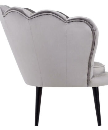 Navy Pearl Shell Lounge Chair – Glamour Velvet Muszelka Armchair