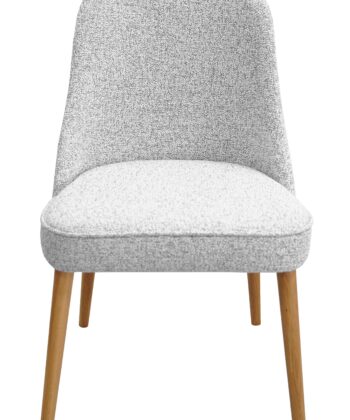 Nordic Ash Grey Dining Chair – Natural Oak Scandinavian Upholstered