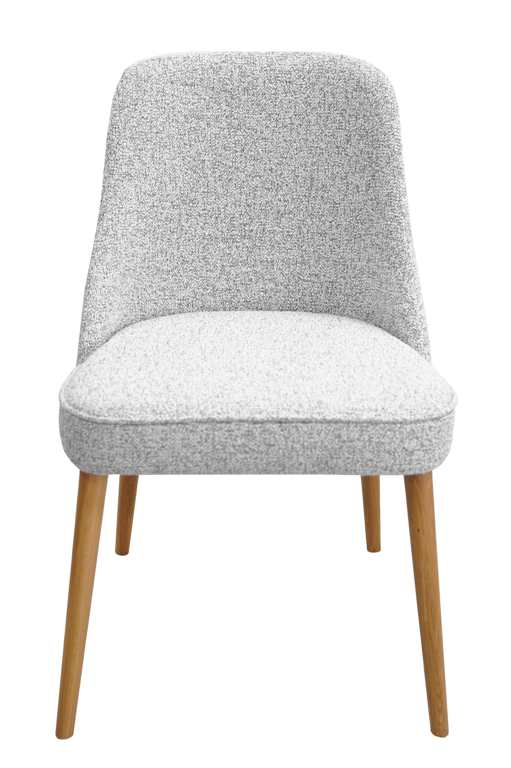 Nordic Ash Grey Dining Chair – Natural Oak Scandinavian Upholstered