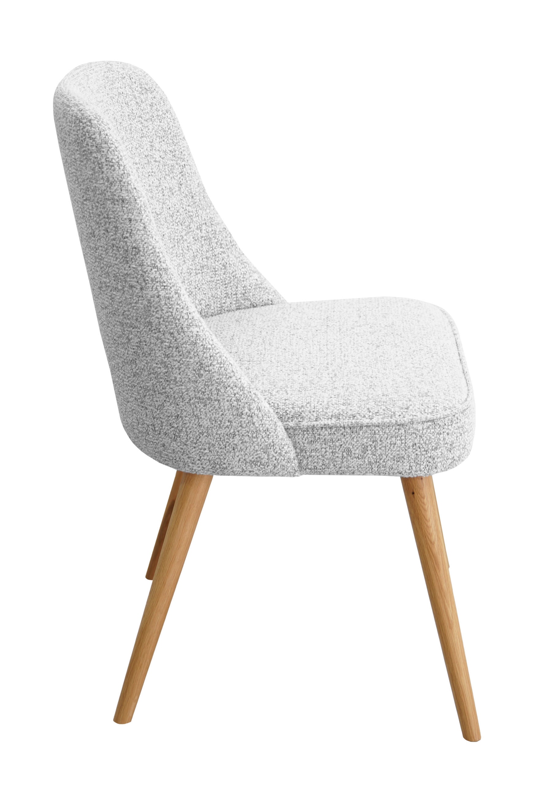 Nordic Ash Grey Dining Chair – Natural Oak Scandinavian Upholstered
