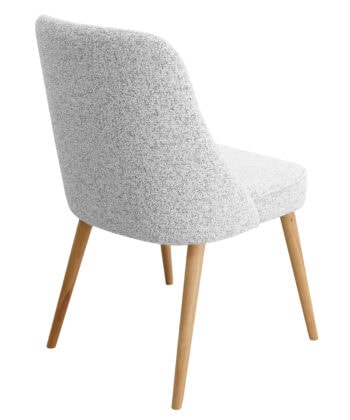Nordic Ash Grey Dining Chair – Natural Oak Scandinavian Upholstered