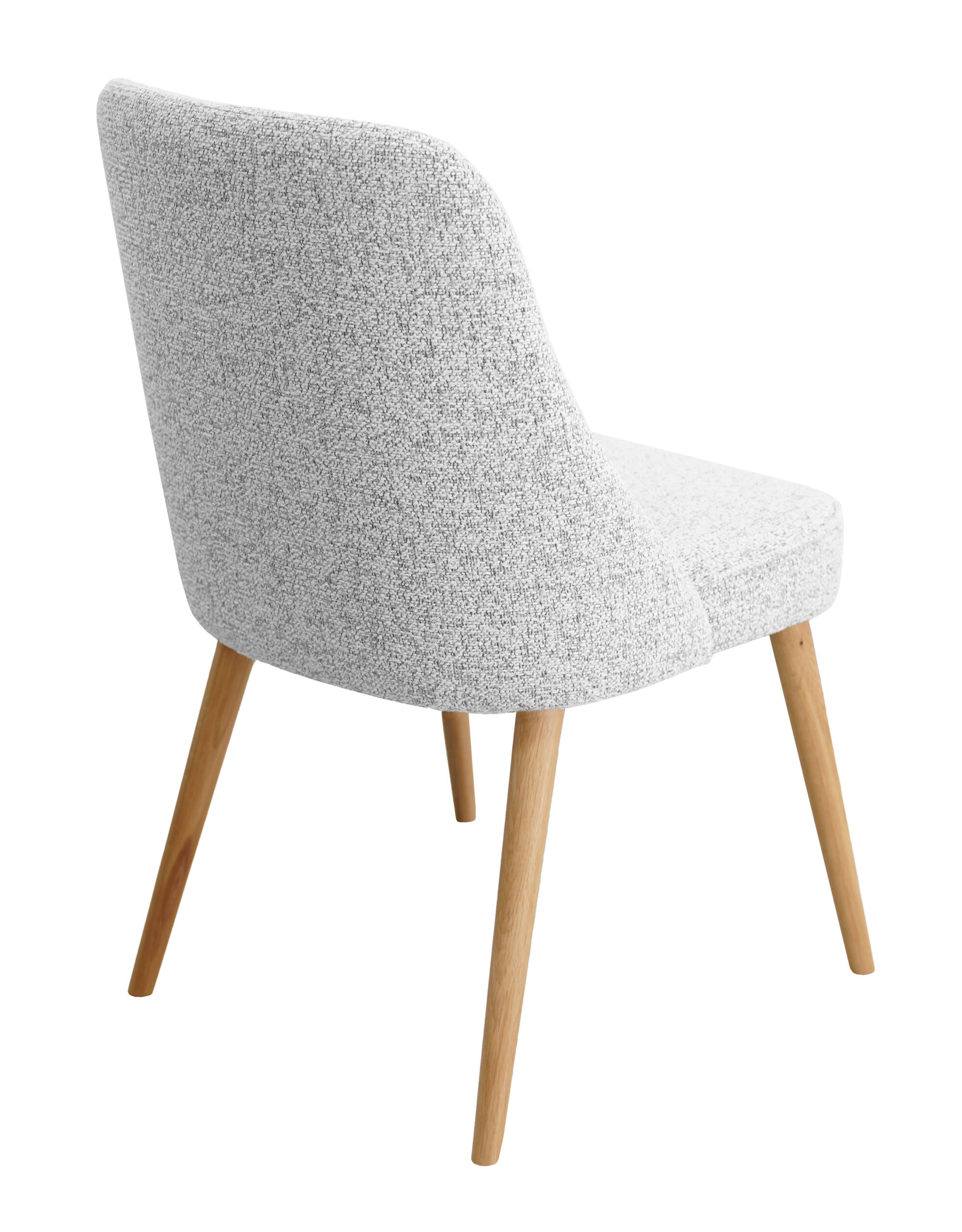 Nordic Ash Grey Dining Chair – Natural Oak Scandinavian Upholstered