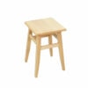 Nordic Glow Beech Stool – Clear Lacquered Natural Beech Square Seat