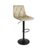 Ivory Luxe Velvet Bar Stool – Adjustable Beige Kitchen Island Chair 45x52x90cm