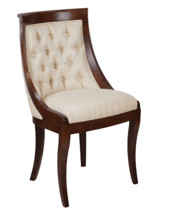 Contour Classic Beech Dining Chair – Tufted Back Upholstered 46x43x91cm