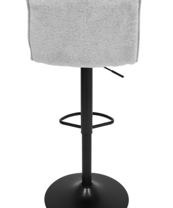 Raven Urban Bar Stool Kos – Dark Grey Chenille Kitchen Counter Chair