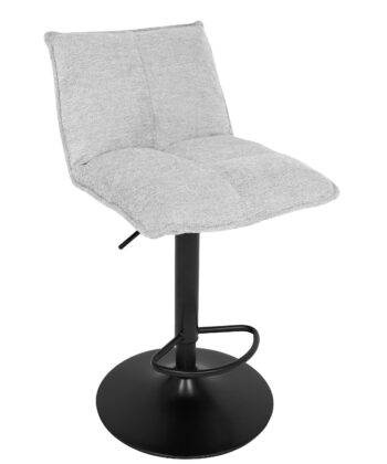 Raven Urban Bar Stool Kos – Dark Grey Chenille Kitchen Counter Chair