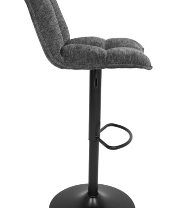 Raven Urban Bar Stool Kos – Dark Grey Chenille Kitchen Counter Chair