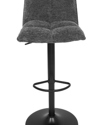 Raven Urban Bar Stool Kos – Dark Grey Chenille Kitchen Counter Chair
