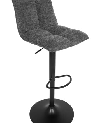 Raven Urban Bar Stool Kos – Dark Grey Chenille Kitchen Counter Chair