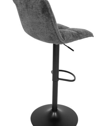 Raven Urban Bar Stool Kos – Dark Grey Chenille Kitchen Counter Chair