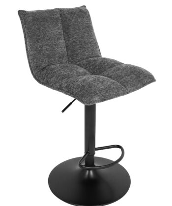 Raven Urban Bar Stool Kos – Dark Grey Chenille Kitchen Counter Chair
