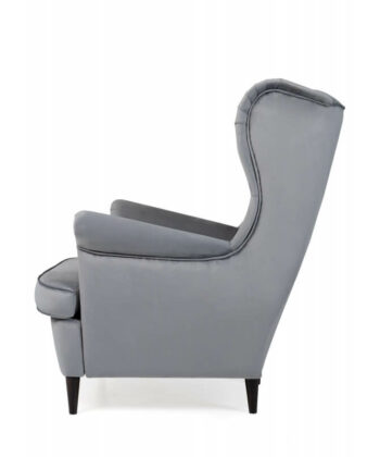 Sapphire Crown Tufted Wingback – Navy Velvet Button-Tufted Lounge Chair