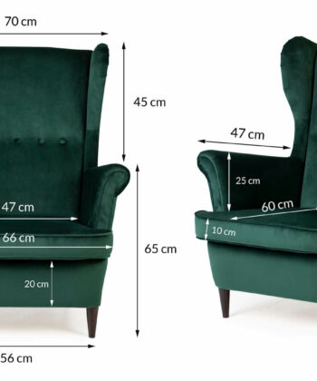 Sapphire Crown Tufted Wingback – Navy Velvet Button-Tufted Lounge Chair