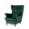 Sapphire Crown Tufted Wingback – Navy Velvet Button-Tufted Lounge Chair