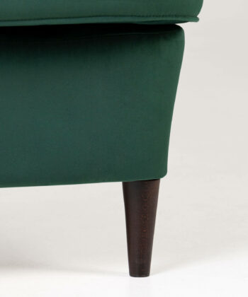 Sapphire Crown Tufted Wingback – Navy Velvet Button-Tufted Lounge Chair