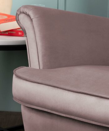 Sapphire Crown Tufted Wingback – Navy Velvet Button-Tufted Lounge Chair