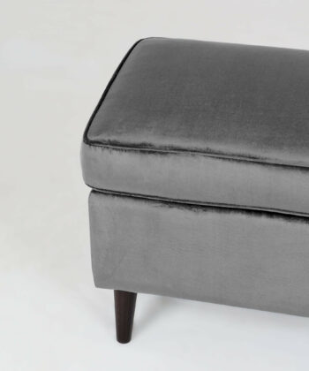 Sapphire Crown Tufted Wingback – Navy Velvet Button-Tufted Lounge Chair