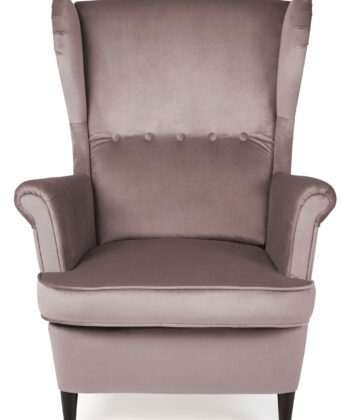 Sapphire Crown Tufted Wingback – Navy Velvet Button-Tufted Lounge Chair