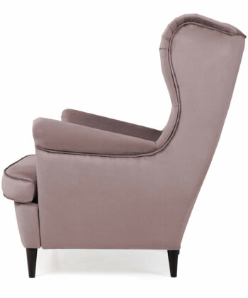 Sapphire Crown Tufted Wingback – Navy Velvet Button-Tufted Lounge Chair