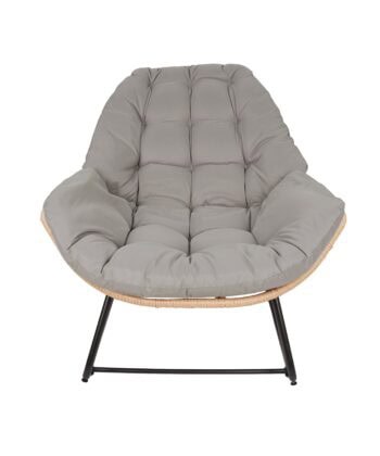 Travis Grey Rattan Rocking Chair – Garden, Terrace and Living Room Relax Seat