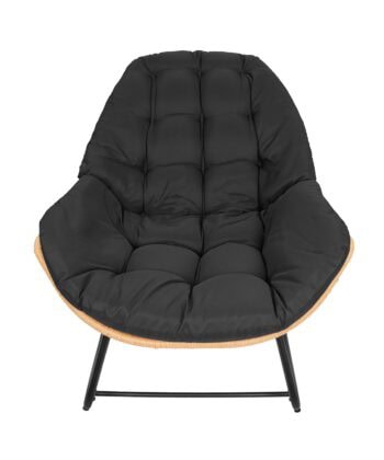 Travis Grey Rattan Rocking Chair – Garden, Terrace and Living Room Relax Seat