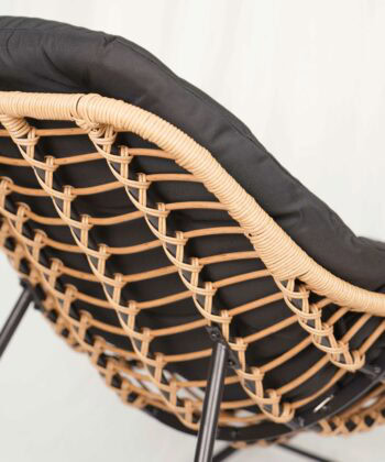 Travis Grey Rattan Rocking Chair – Garden, Terrace and Living Room Relax Seat